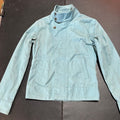 Volcom Women's Blue Moto Jacket XS Zip Cuffs