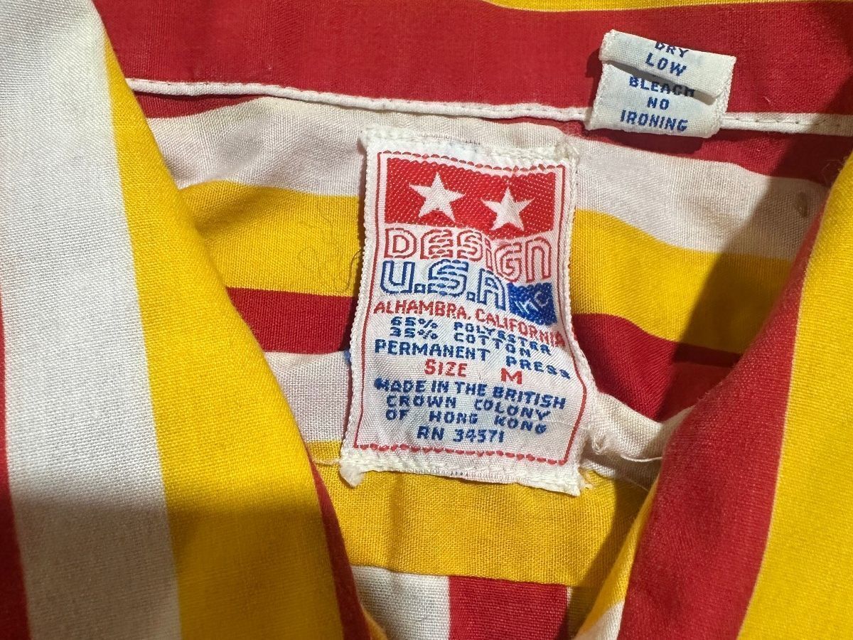Vintage Design USA Stripe Button Shirt Hong Kong