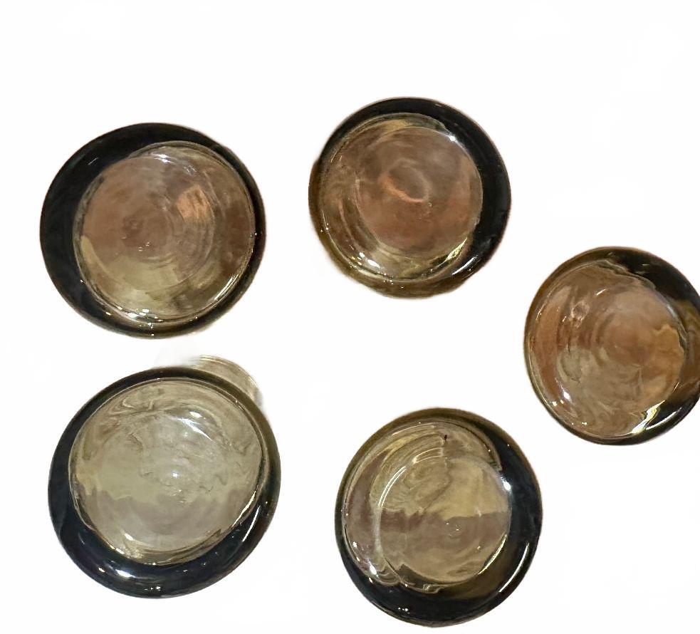 5 Vintage Smoke Brown Tall Drinking Glasses