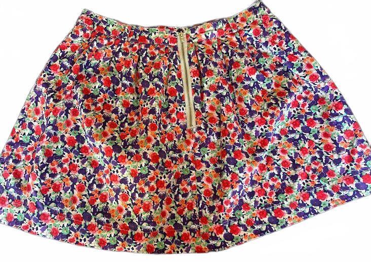 Delia's Floral Cotton Mini Skirt Small
