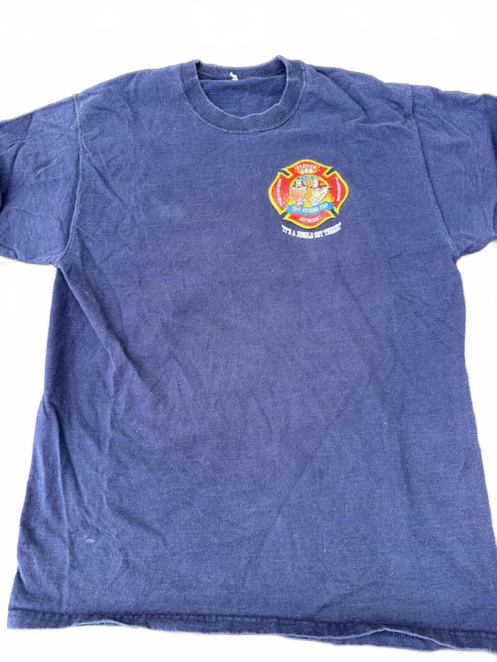 American River Fire Dept Tee Blue Cutoff