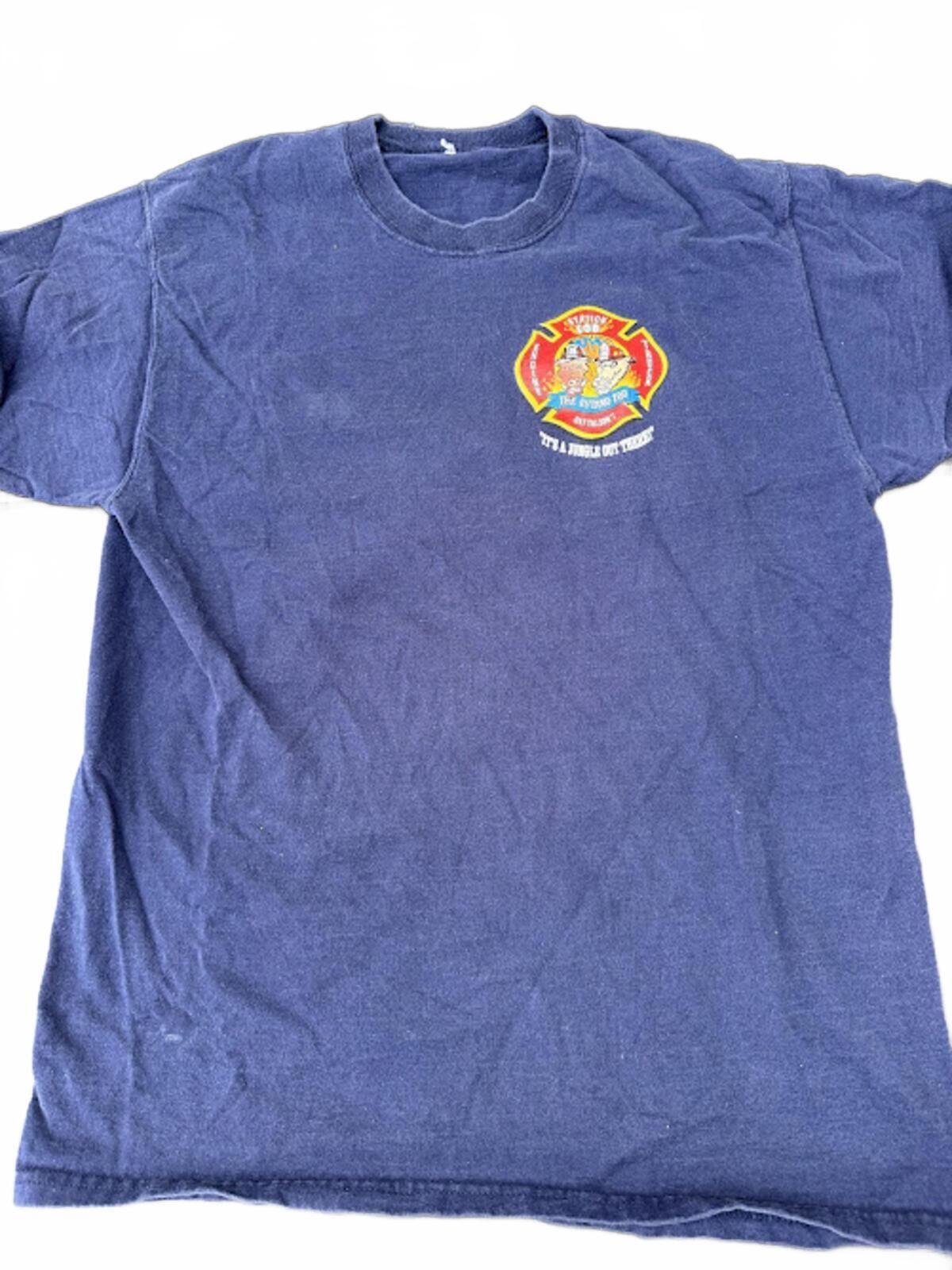 American River Fire Dept Tee Blue Cutoff