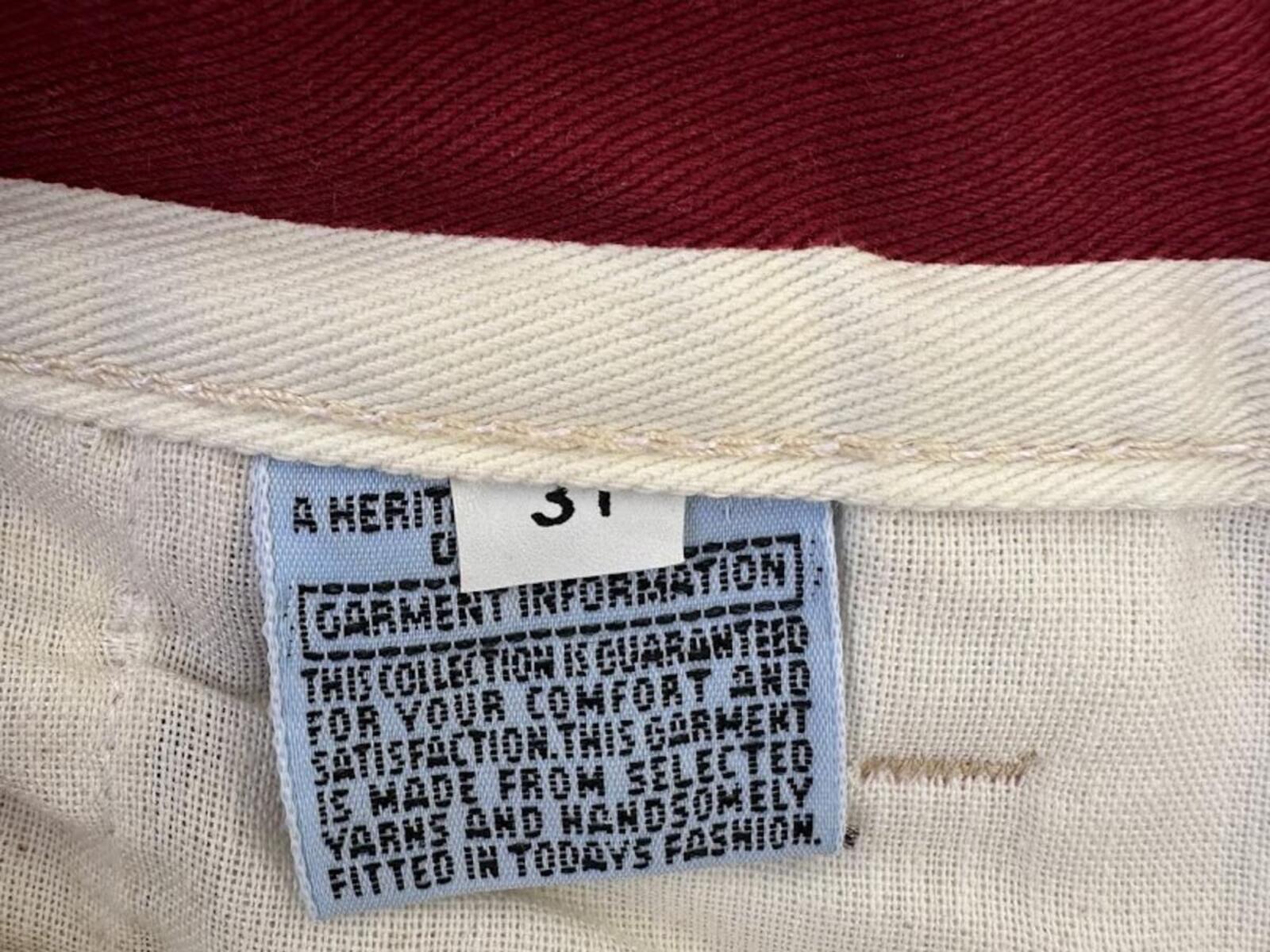 Virginian Red White Stripe Shorts Size 31