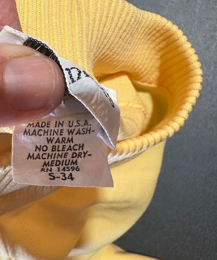 Vintage Switchmates Yellow Mock Neck Knit Top S 34
