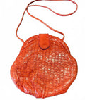 Benelli E Me Woven Faux Leather Orange Crossbody