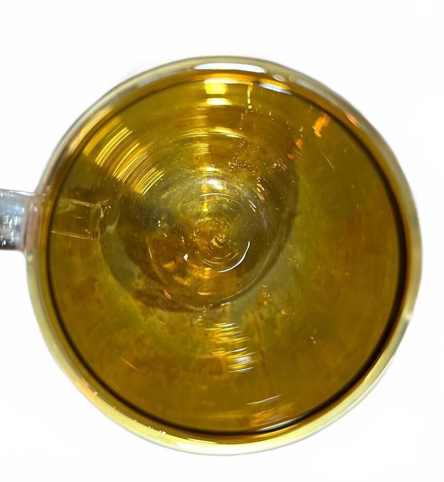 Amber Insert Double Wall Clear Glass Coffee Mug