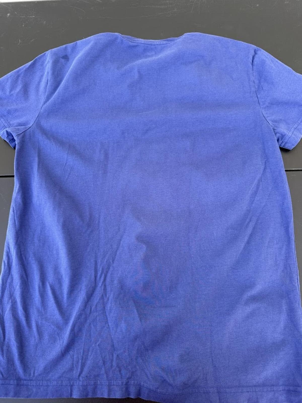 Lacoste Blue V Neck Tee Size 4 (M)