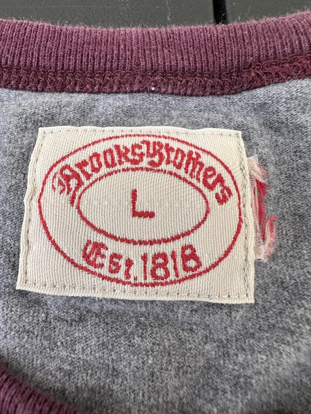 Brooks Brothers Flatiron 1818 Tee Gray Large
