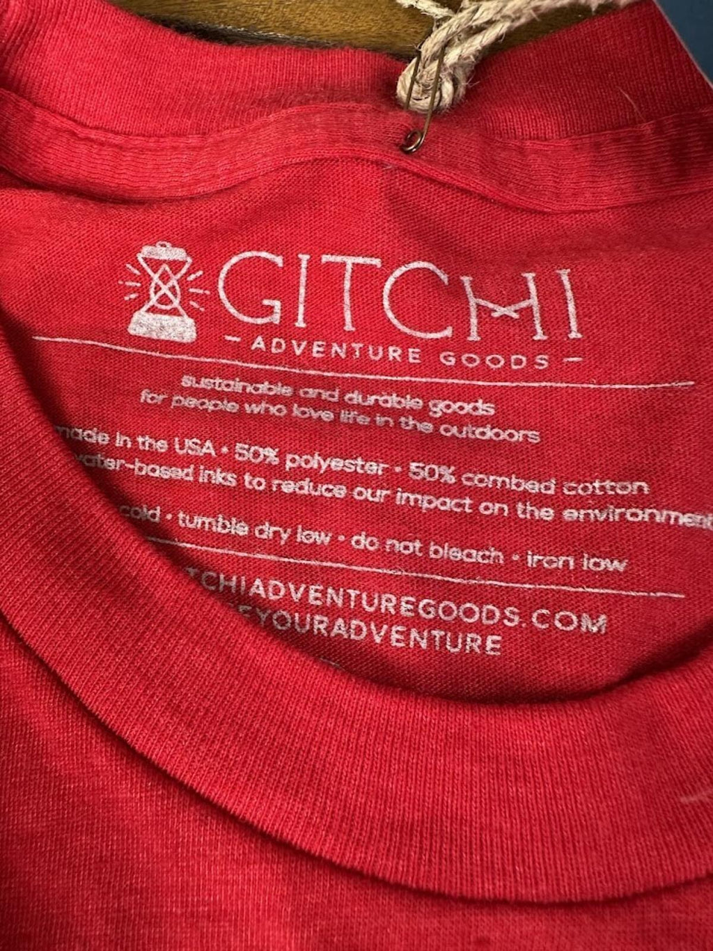 Gitchi Adventure Tee Red NWT Outdoor Graphic