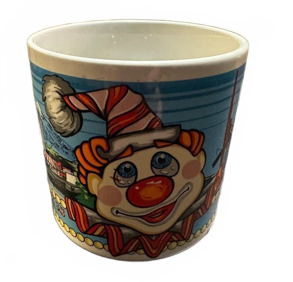 Vintage Reno Nevada Casino Clown Souvenir Mug 1980s