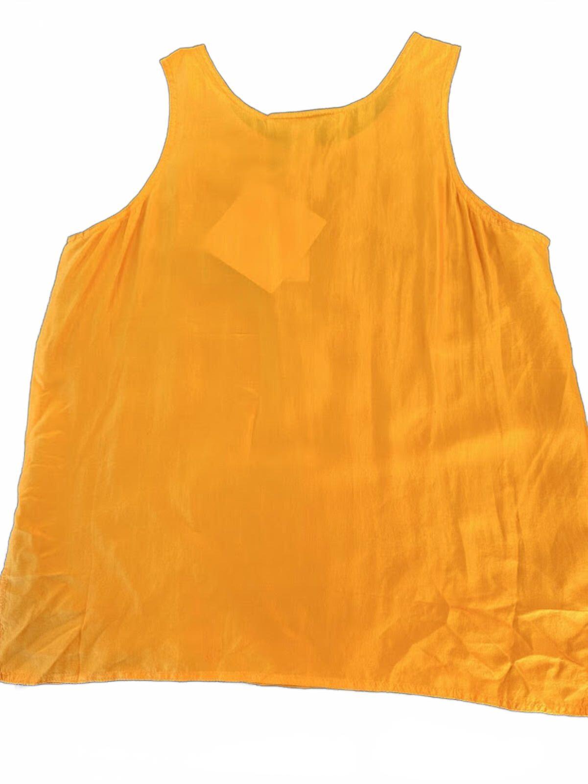 Christine Parker Silk Tank Top Brass Yellow NWT