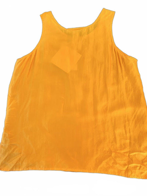 Christine Parker Silk Tank Top Brass Yellow NWT