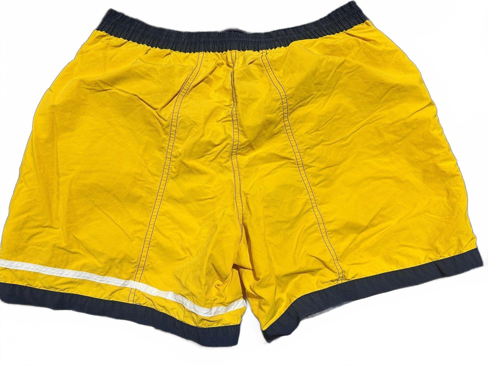 Vintage Lacoste Yellow Navy Swim Trunks Made in France