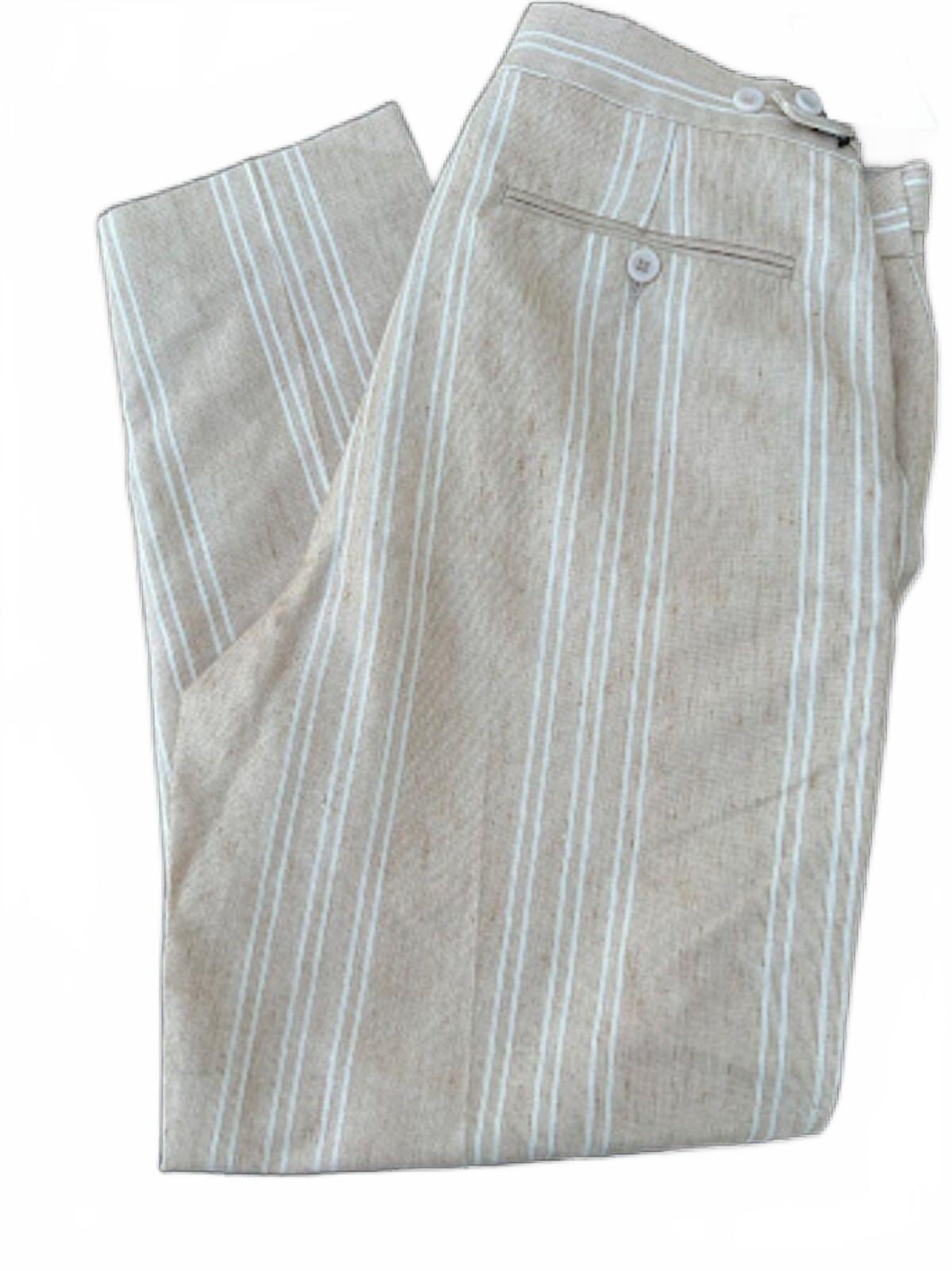 ASOS Striped Linen Blend Pants 33x30 NWT