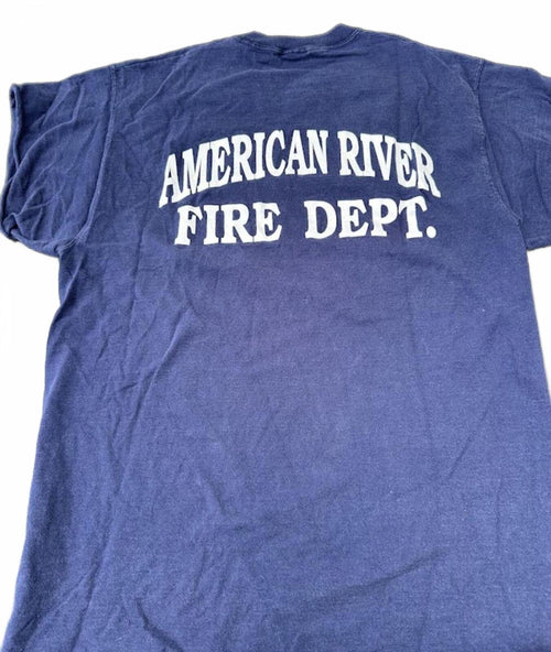 American River Fire Dept Tee Blue Cutoff