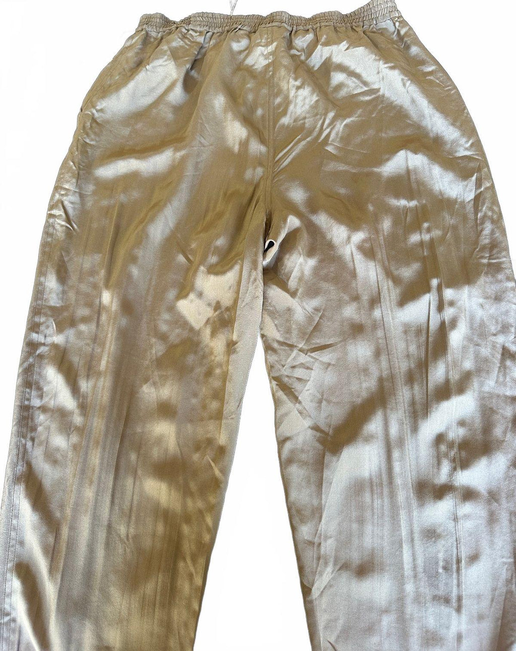Claude Bennett Taupe Silk Pull-On Pants 10