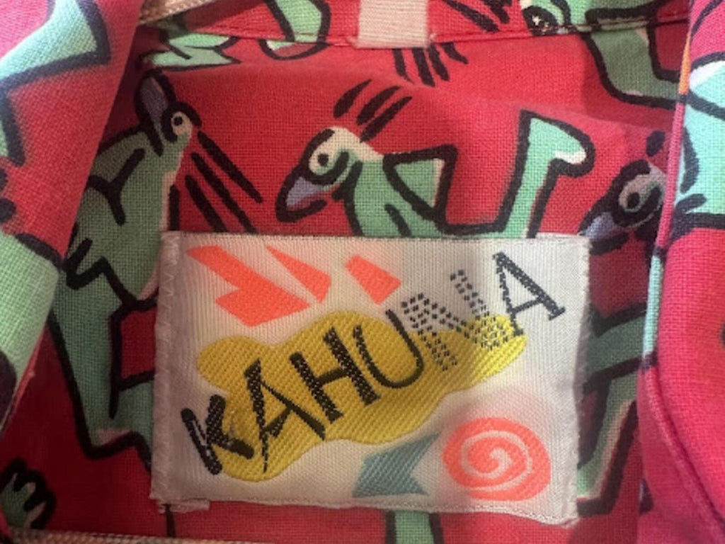 Vintage Kahuna Tropical Print Hawaiian Shirt L