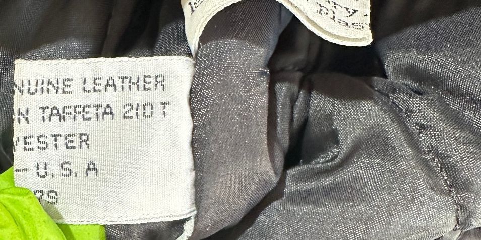 Vintage Members Only Black Leather Bomber Jacket 42