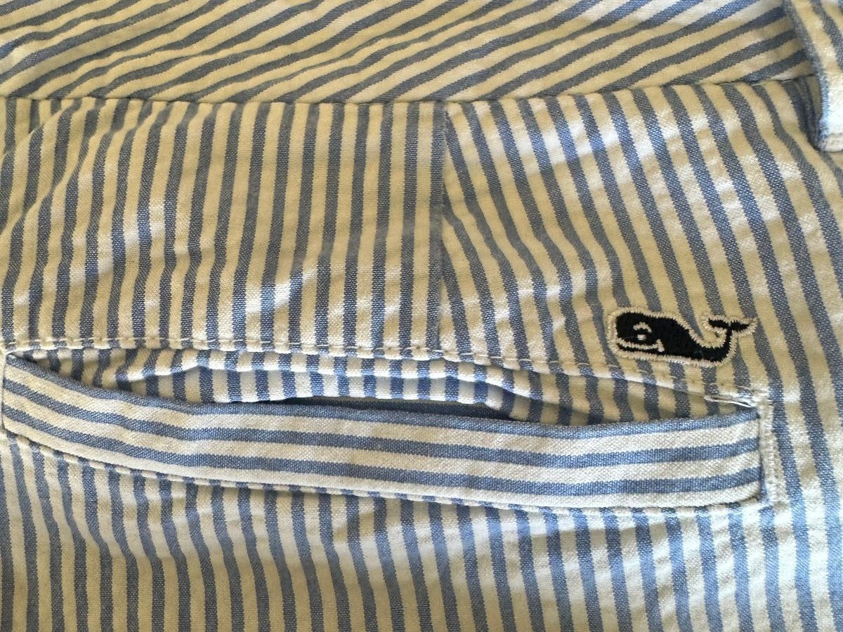 Vineyard Vines Blue Seersucker Pants Women's 6