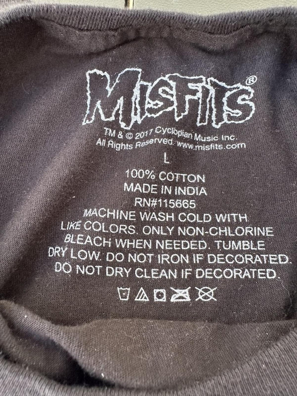 Misfits Skull Logo T-Shirt Black L NWOT
