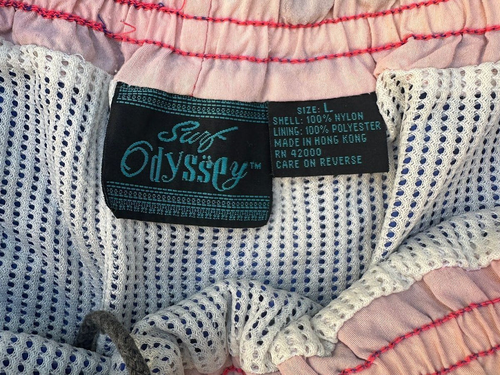 Vintage 90s Surf Odyssey Blue Swim Trunks Large