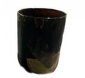 Signed 1985 Black & Gold Studio Art Glass Vessel 3.5"