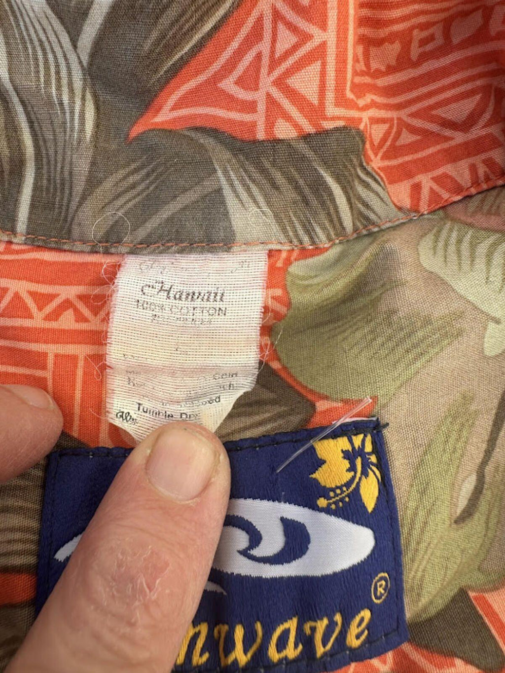 Palmwave Hawaiian Aloha Shirt Orange Floral