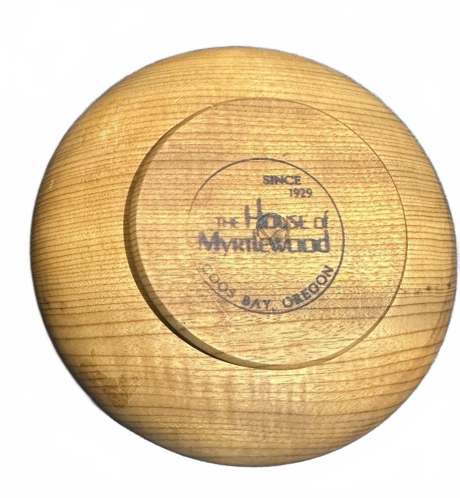 Vintage House of Myrtlewood Oregon Wood Bowl 6" set of 2