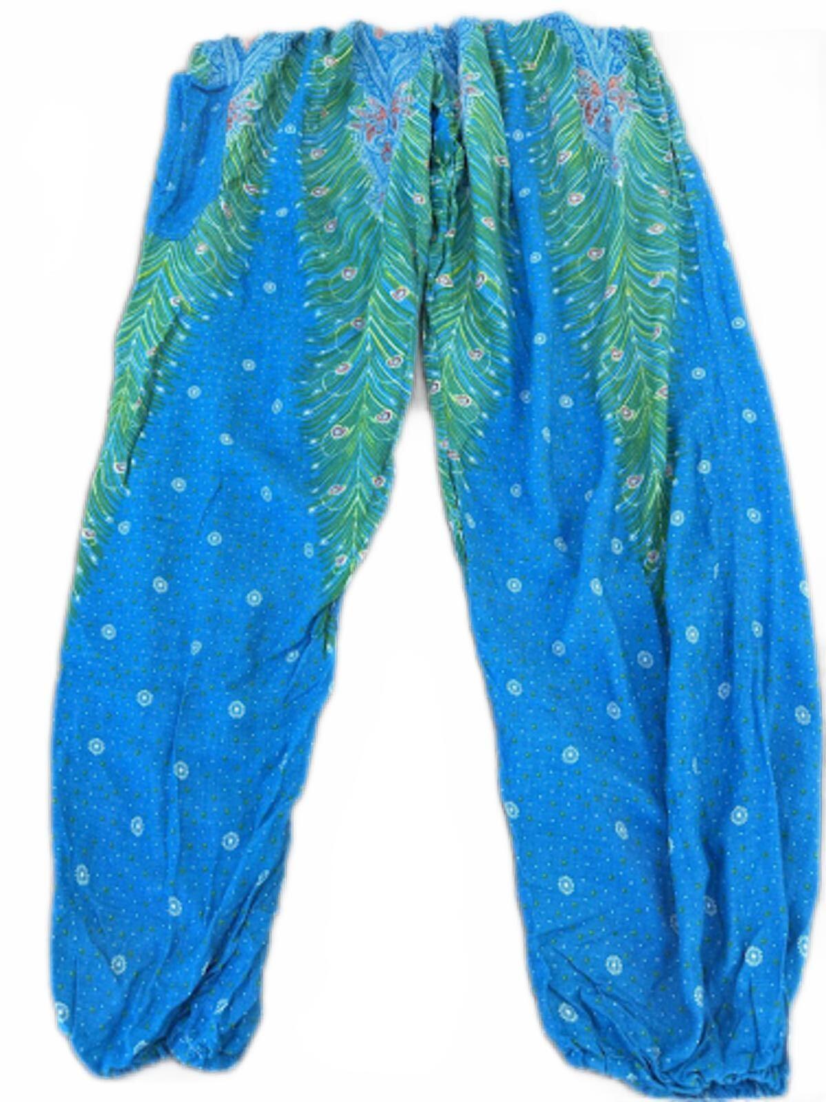Lofbaz Peacock Print Harem Pants NWT
