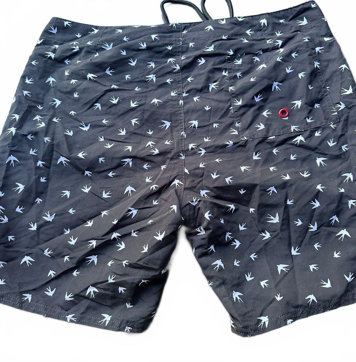 Bird Print Board Shorts Swim Trunks Men's XL