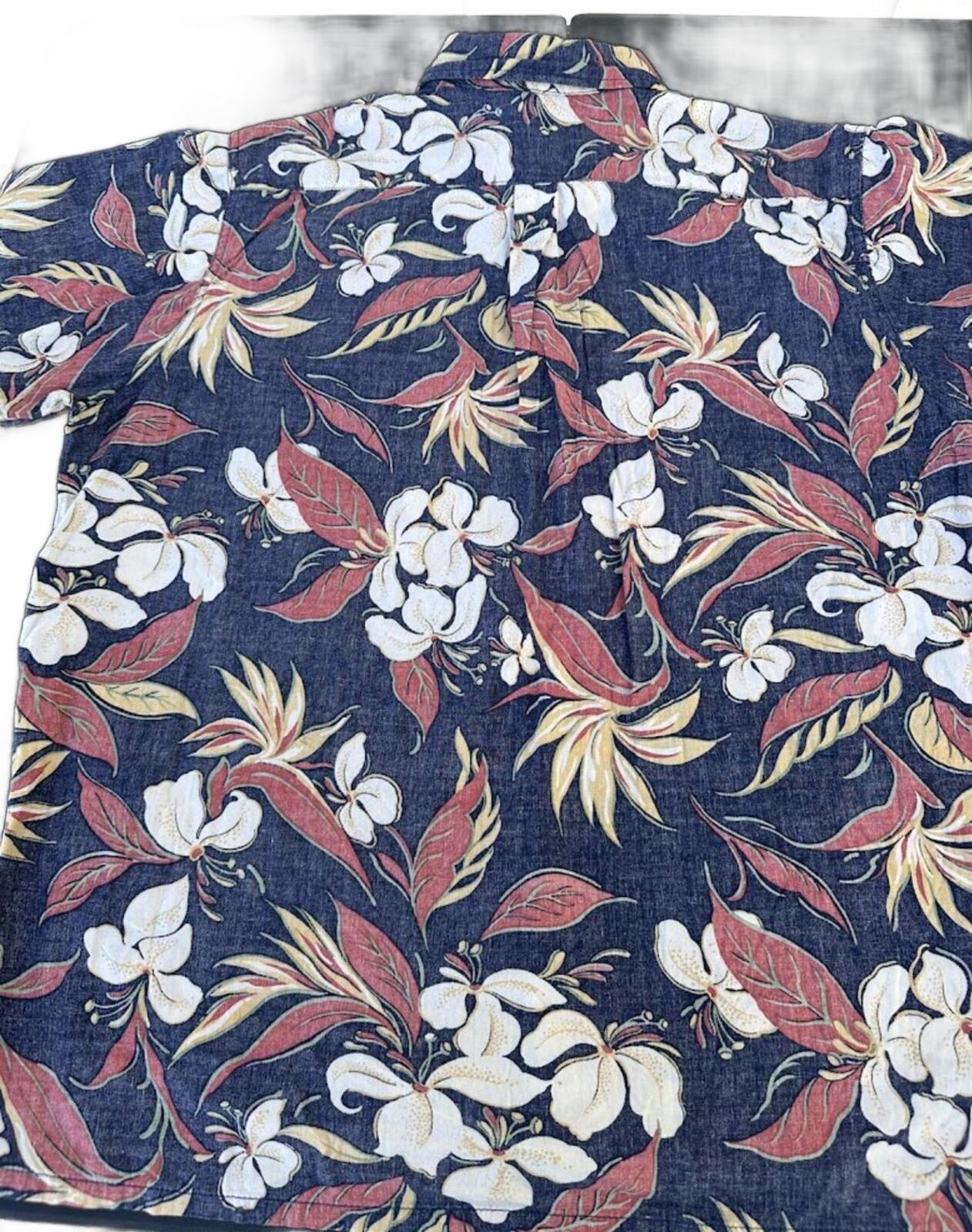 Go Barefoot Hawaiian Floral Aloha Shirt XL