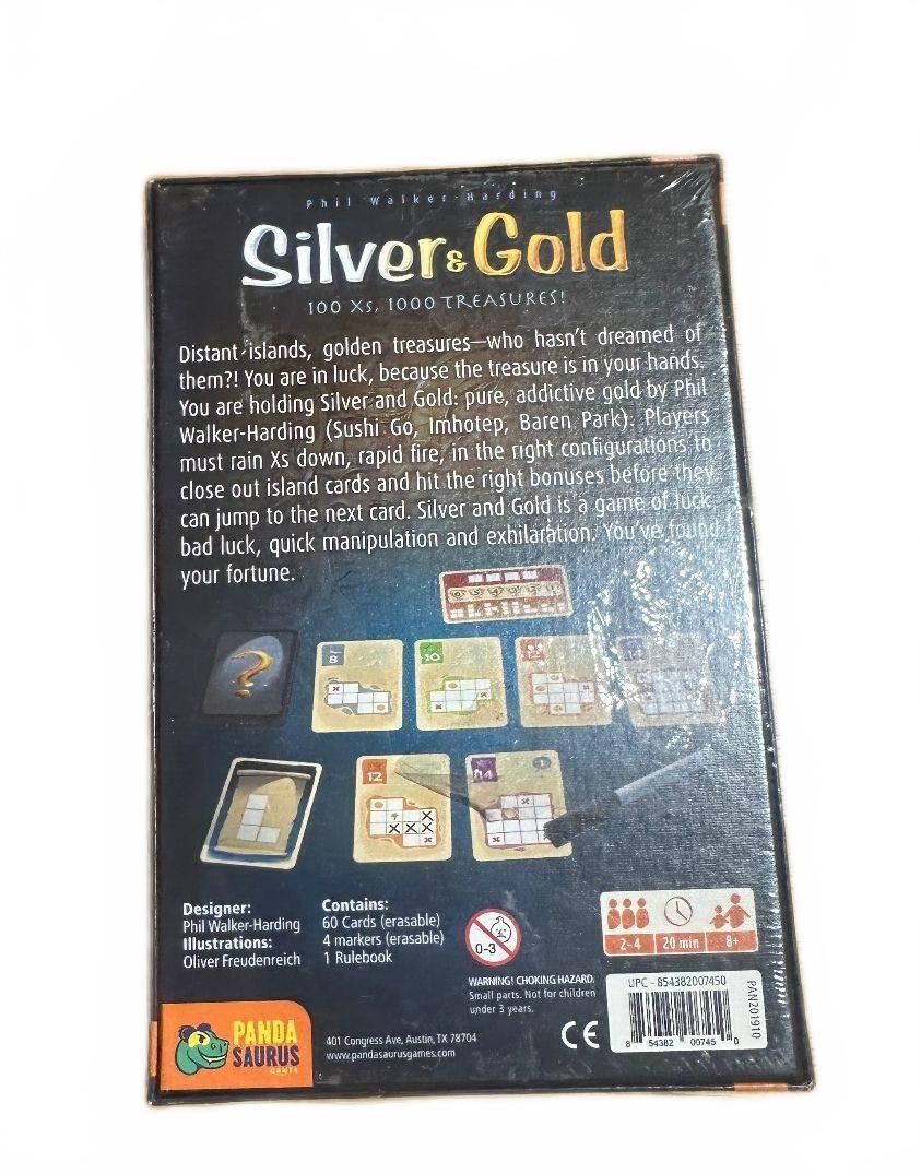 Silver & Gold Pandasaurus Card Game New Sealed