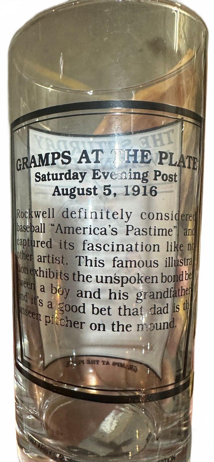 1987 Arby's Norman Rockwell Gramps at the Plate Glass