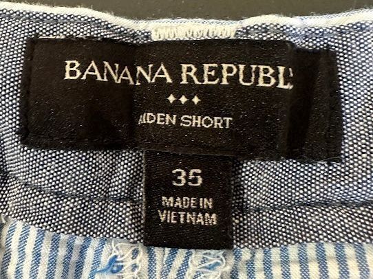 Banana Republic Aiden Seersucker Shorts 35