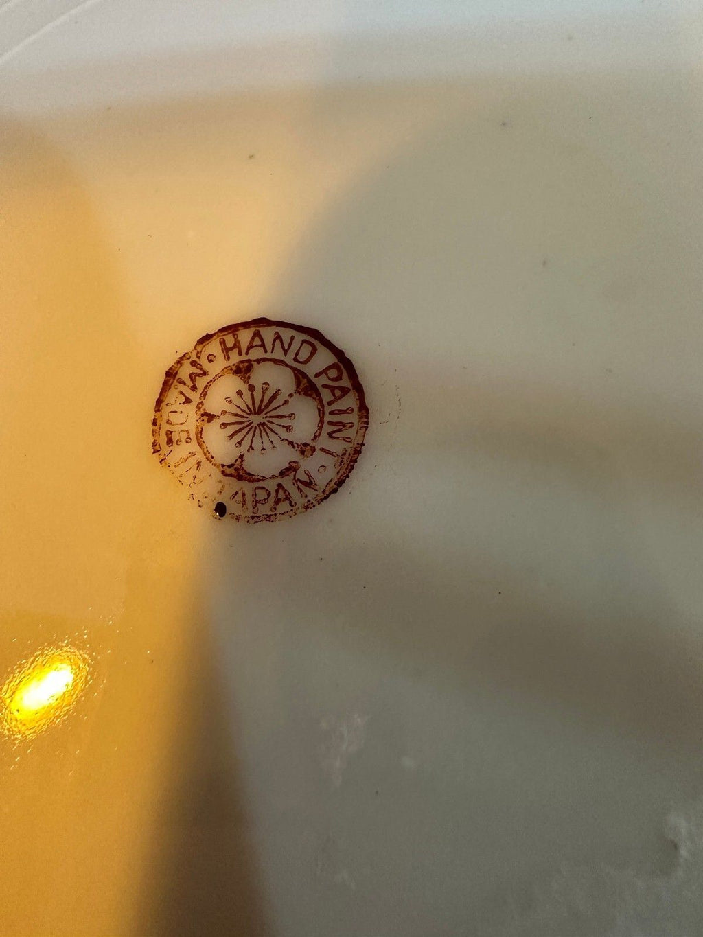 Vintage Japan Hand Painted Floral Butterfly Plate