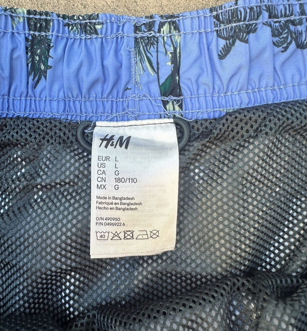 Men’s Swim Trunks Bundle Large H&M Old Navy Palm Turtle