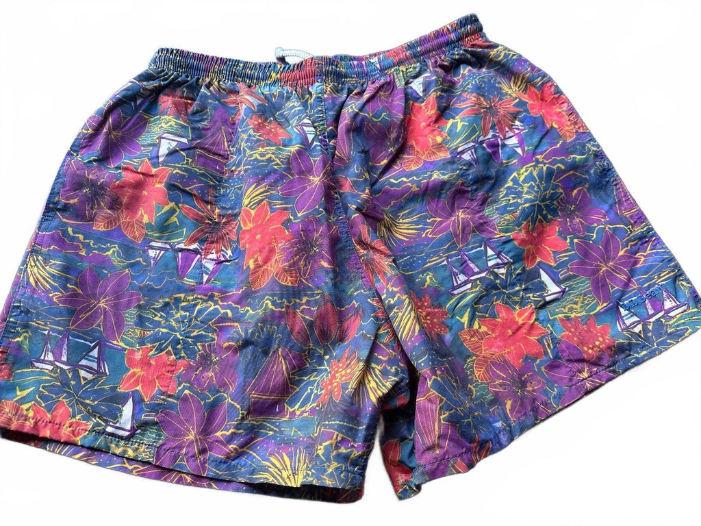 L.L.Bean Tropical Floral Swim Trunks Men's S