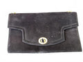 Frenchy of California Black Suede Clutch 13”