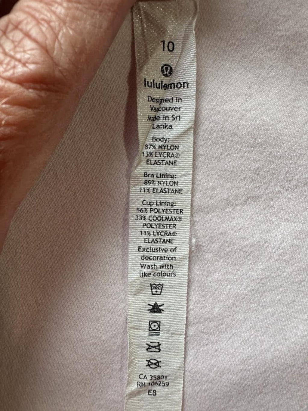 Lululemon Pink Racerback Tank Size 10