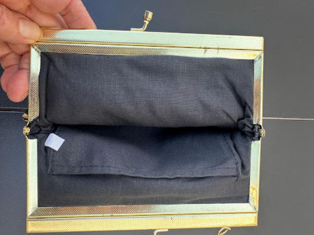 Vintage Floral Petit Point Tapestry Clutch Purse