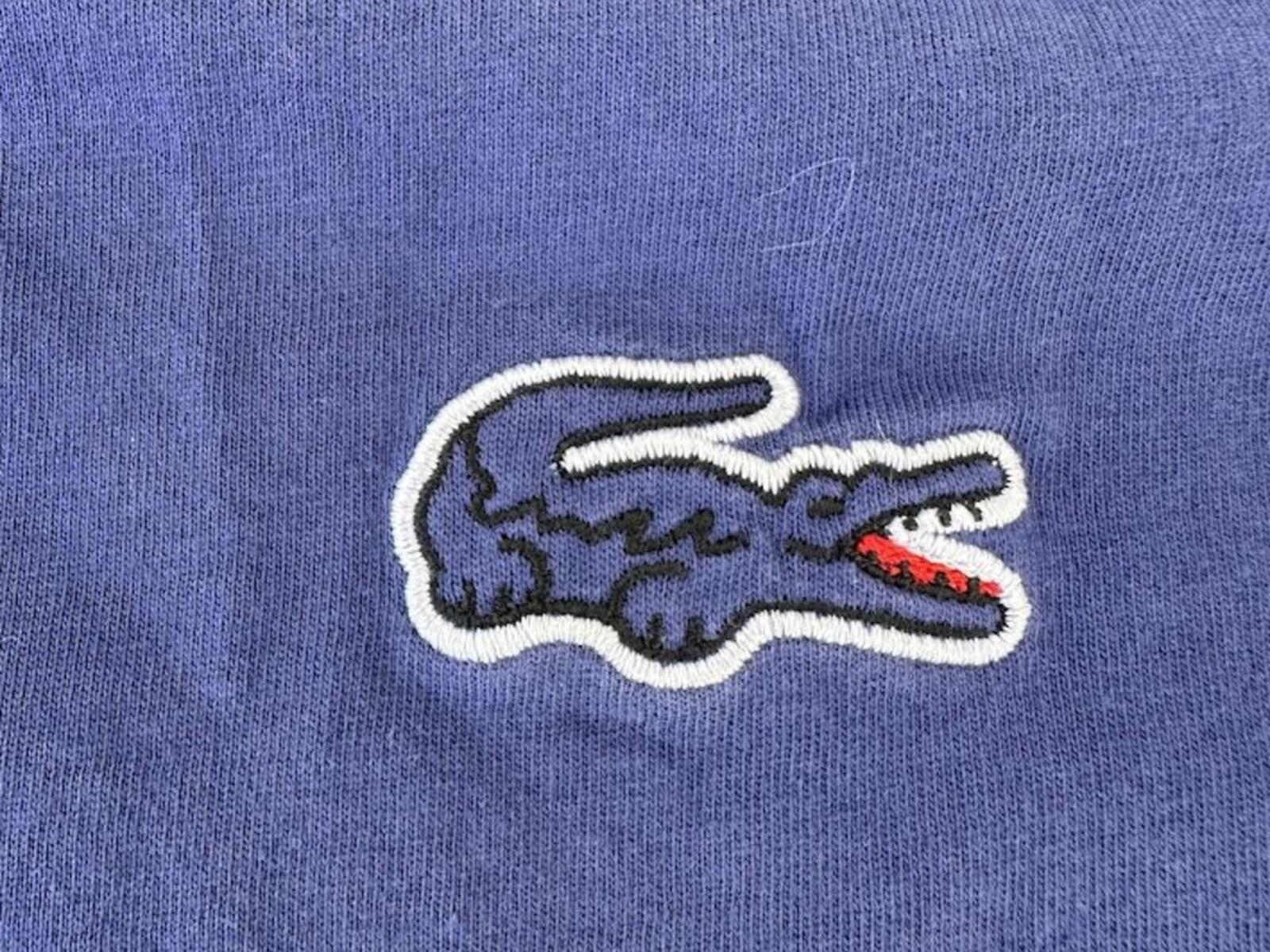 Lacoste Blue V Neck Tee Size 4 (M)