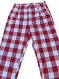 Venti6 Red Check Cropped Pants