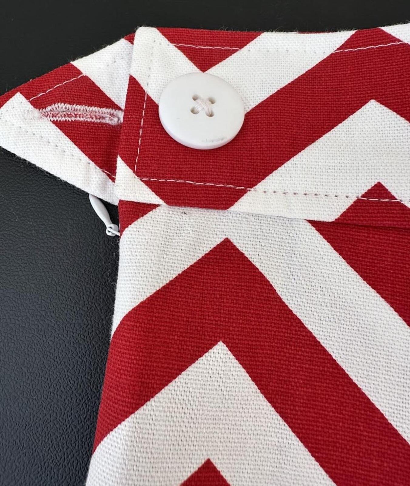 Corlyn Red White Chevron Skirt 29W Vintage
