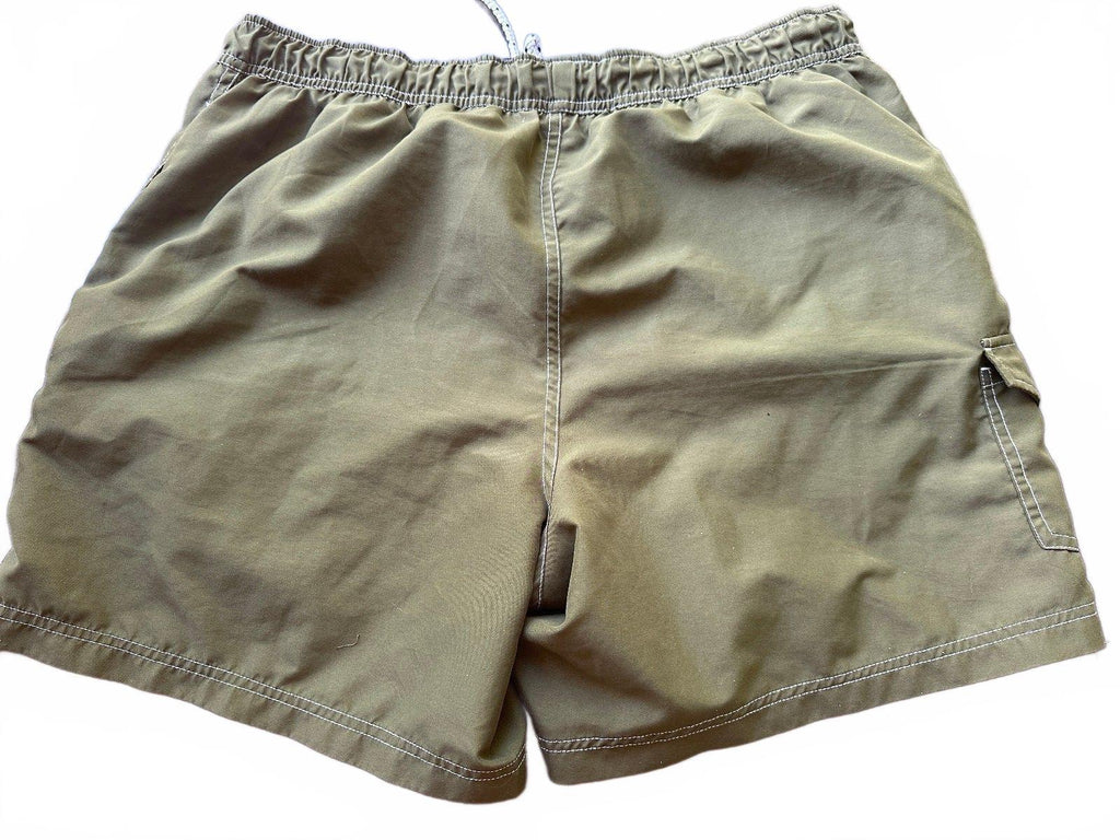 Tommy Hilfiger Olive Swim Trunks L 34 Elastic Waist