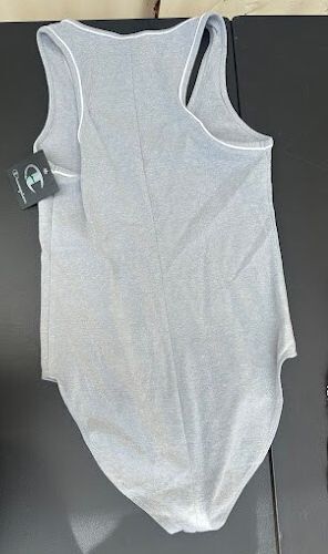 Champion Gray Logo Bodysuit Medium NWT
