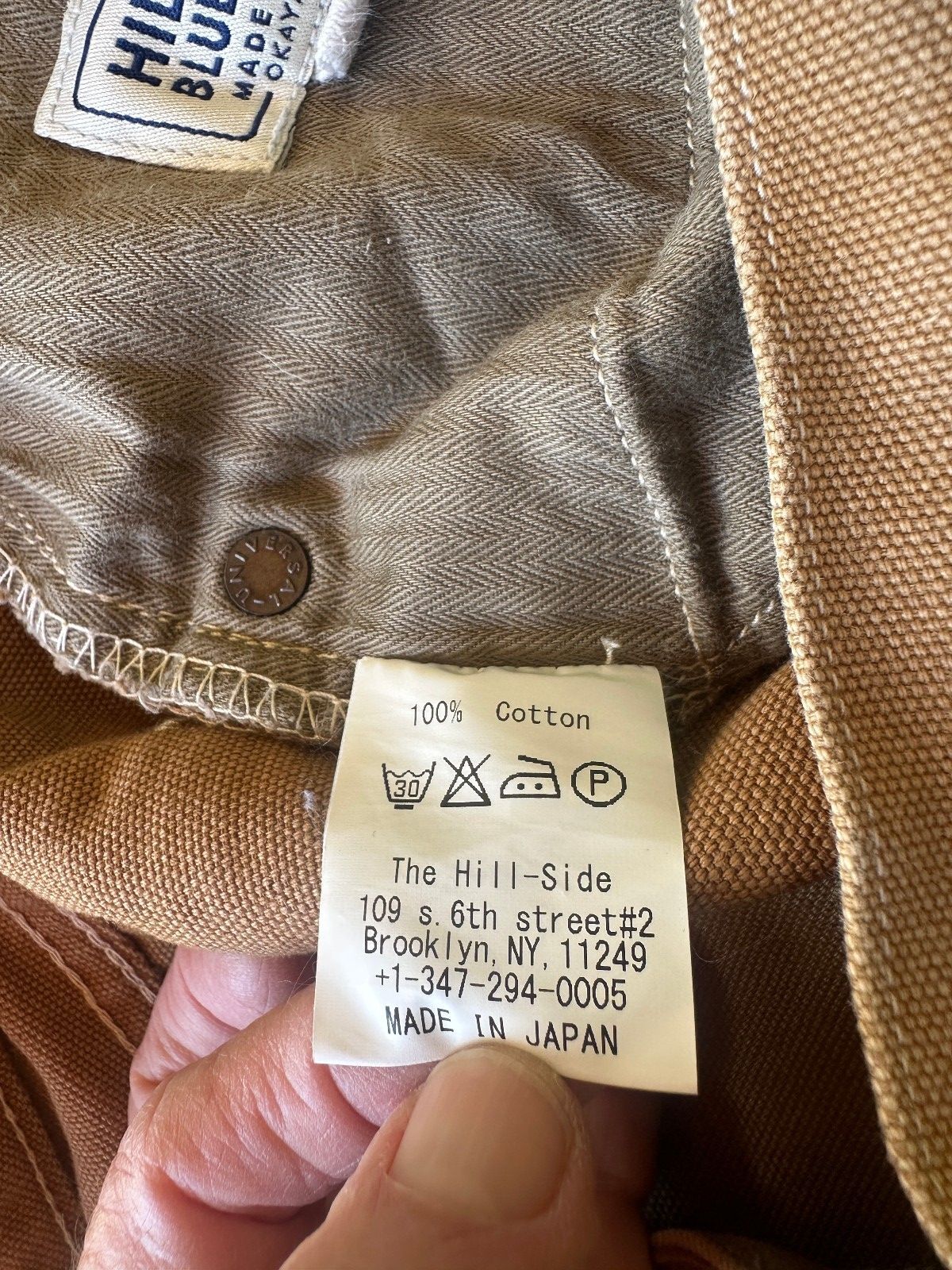The Hill-Side Japan Duck Canvas Jeans 32x26