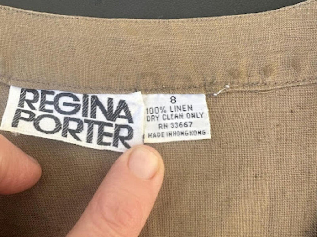 Regina Porter 100% Linen Vest Top Size 8