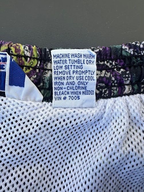 Champion Vintage Print Swim Trunks Medium