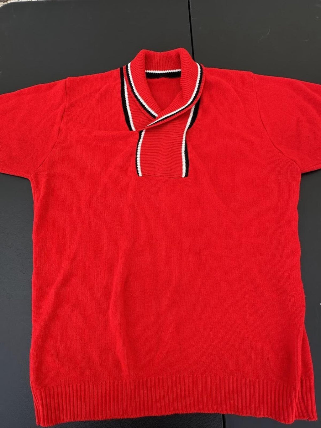 Vintage Red Knit Polo Sweater Men’s XS Unisex