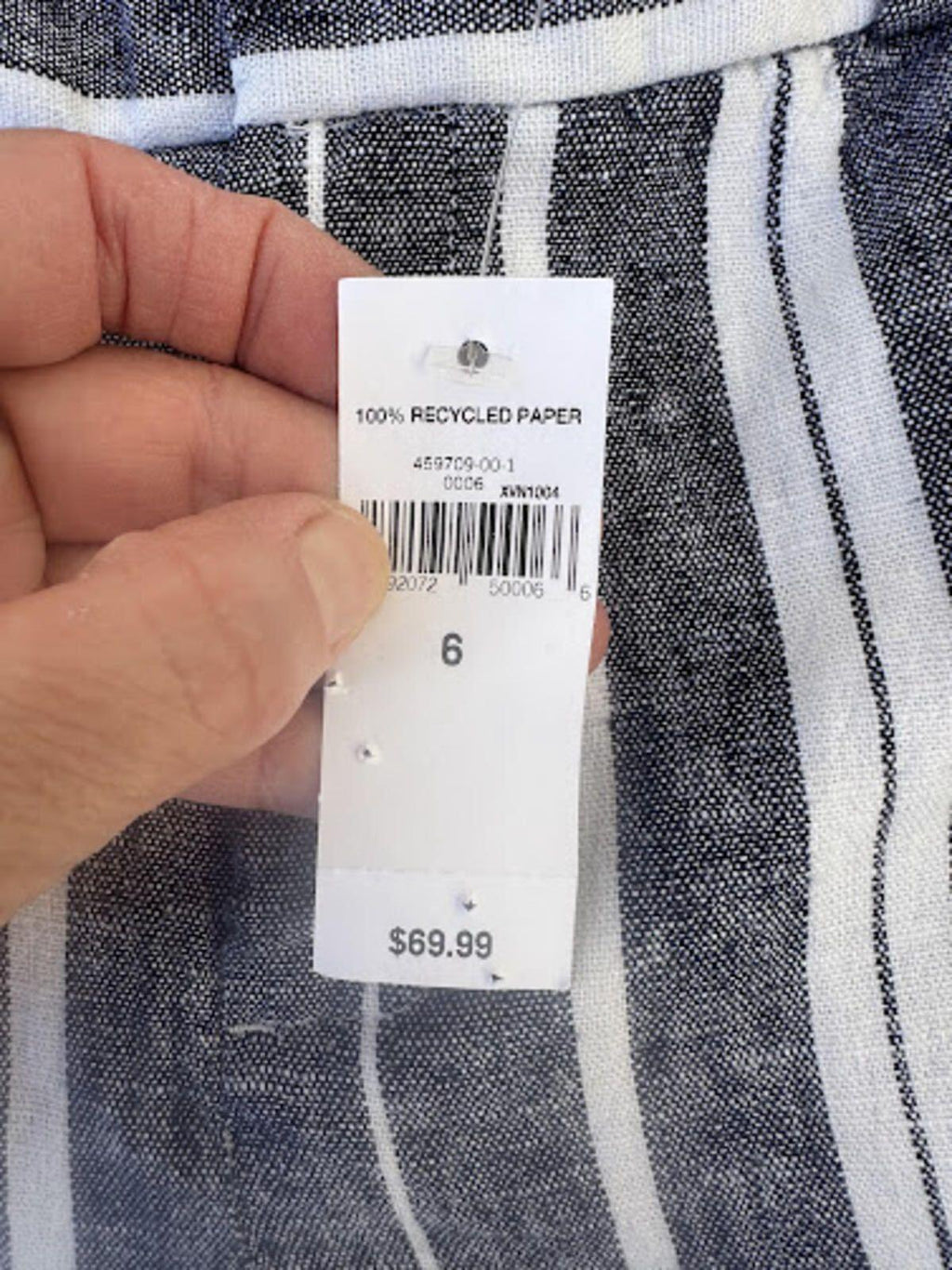 NWT Banana Republic Avery Linen Stripe Pants 6
